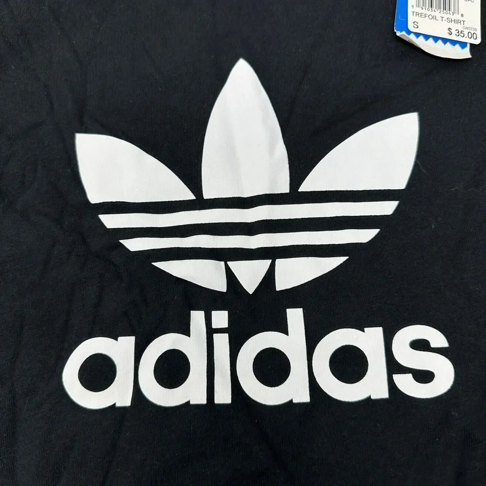 Lot Of 2 Adidas Trefoil Logo Classic Cotton T-Shirt‎ White/Black CW070 CW0710